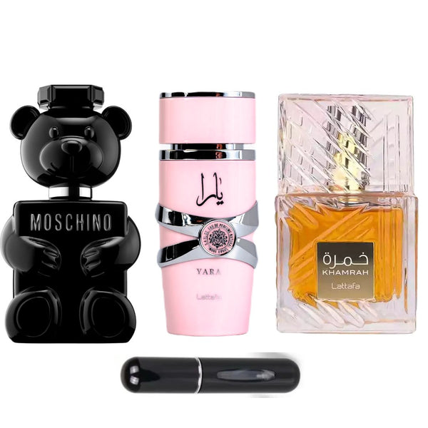 KIT TOYBOY+YARA+KHAMRAH ESTUCHE+PERFUMER